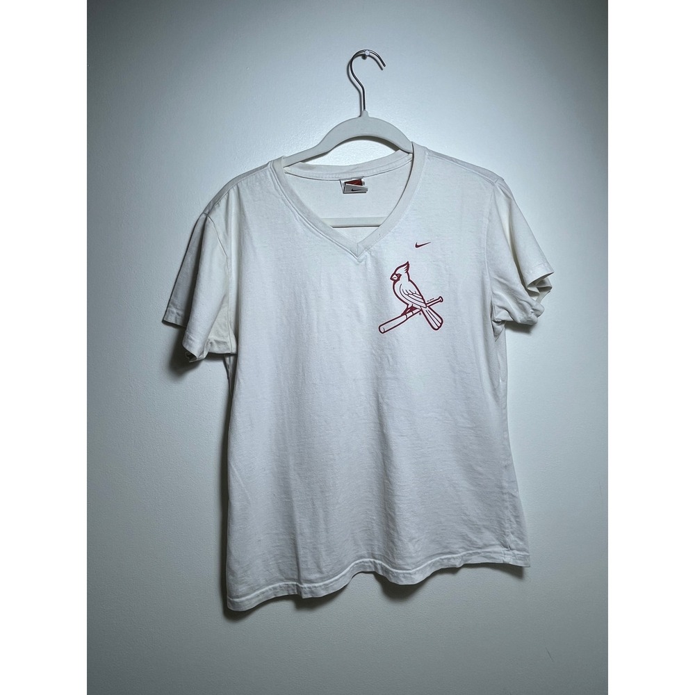 Nike Team St Louis Cardinals White V-Neck T-Shirt MLB